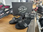 Milwaukee Leather MBL9450 Women's Black Studded Double Strap Wedge Sandals Sz 8 New. Price: $40.00.