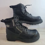 Harley-davidson 91541 Men's Black Motorcycle Boots Size 8.5 Lace And Zipper Pre-owned. Price: $75.00.