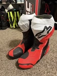 Alpinestars Supertech Vented Boots Us 8 Eu 42 Black/orange/white Pre-owned. Price: $510.00.