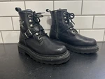 Harley Davidson Tegan Harness W/buckle 4" Black Lace Up Boots Stock 84147 Size 5 Pre-owned. Price: $44.50.