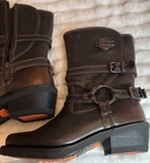 Harley-davidson Brown Leather Ingleslide Motorcycle Boot Woman 8M Side Zipper. Pre-owned. Price: $79.99.