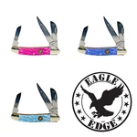 New Colors! - Eagle Edge Pocket Knife, Stockman Three Blade, 3.25" Folding Snap. Price: $16.99.