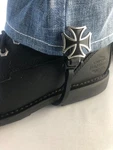 Biker Boot Straps 4" Maltese Cross Pant Leg Motorcycle Hd New. Price: $23.95.
