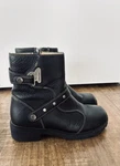 Milwaukee Motorcycle Women's Delusion MVB237 Black Leather Boots Size 9.5 Pre-owned. Price: $50.00.