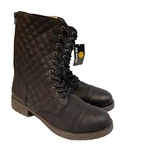 Joe Boxer Sz 8 Women's Atlas Black Quilted Mid-calf Fashion Combat Boots Shoes New. Price: $24.00.