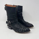 Harley Davidson Everly Boots Womens 9 Black Distressed Leather Studs Moto Biker Pre-owned. Price: $75.00.