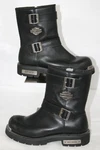 Harley Davidson Motorcycles Black Leather Buckle Boots 91724 Mens Size 1/2 Pre-owned. Price: $64.77.