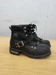 Xelement Impact Black Motorcycle Biker Strap Boots Men's 9 Leather Lace Up Pre-owned. Price: $34.93.