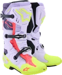 Alpinestars Tech 10 Supervented Boots - Purple/fluorescent Yellow/diva Pink Us New. Price: $749.95.