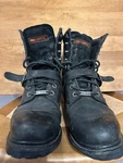 Harley Davidson Boots D91003- Size 8.5 Bike Black Leather With Silver Metal Pre-owned. Price: $56.25.