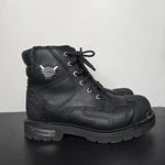 Harley Davidson Boots Mens 10 Black Stealth Leather Biker Lace Up Zip Toe Cap Pre-owned. Price: $80.66.