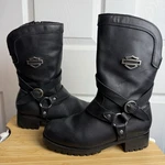 Harley Davidson Boots Black Amber Motorcycle Goth Zip Women D85514 Size 9 Pre-owned. Price: $54.44.