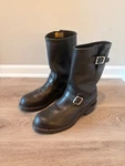 Chippewa 27863 Men 10 Black Leather Steel Toe Engineer Boots 11 Vibram Sole Pre-owned. Price: $400.00.