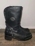 Harley-davidson Amber Black Leather Boots Chunky Heel D85514 Size Biker Pre-owned. Price: $49.99.