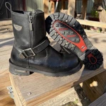 Milwaukee MB407 Men's Black Afterburner Motorcycle Leather Boots-size 11D Pre-owned. Price: $89.99.