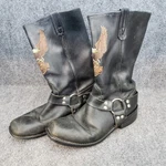 Square Toe Usa Harley-davidson Screaming Eagle Black Leather Harness Boots 10 Pre-owned. Price: $129.99.