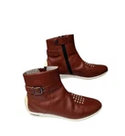 Icon Sacred Leather Ankle Boot Women Size 8.5 Brown Cream Motorcycle Pre-owned. Price: $26.95.