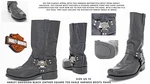 Harley-davidson Black Leather Square Toe Eagle Harness Boots 98408: Size 13 Pre-owned. Price: $99.99.