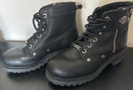 Harley Davidson Womens Black Leather Lace Zip Snap Ankle Boots 84207 Pre-owned. Price: $84.99.