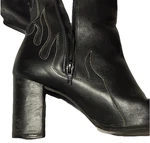 Harley-davidson Scorch Women's 9M Black Leather Flame Biker Boots Twin Zip 81676 Pre-owned. Price: $37.49.