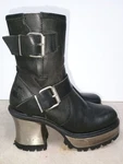 Vtg Joe Sanchez Boots Destroy Combat Platform Leather Buckle Zip 90S Y2K 5-5.5 Pre-owned. Price: $199.95.