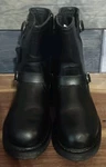 Harley Davidson Motorcycle Biker Boots Men Size Black Leather Side Zip #98403 Pre-owned. Price: $60.00.