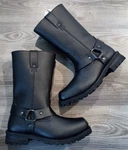 M-boss Men 12-INCH Black Harness Leather Motorcycle Boots BOS49001 Size 10 Pre-owned. Price: $80.00.