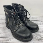Harley Davidson Women Black Leather Lace Up Zip Riding Boots Sz 6.5 Style 84207 Pre-owned. Price: $37.99.