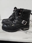Ride Tecs Black Genuine Leather Riding Boots, Women's Size 8.5 Biker Zip Pre-owned. Price: $33.00.