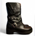 Milwaukee Motorcycle Clothing Co. Black Leather Boots MVB241 Size 6 Chunky Heel Pre-owned. Price: $59.86.