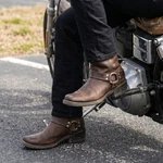 Durango Harness Boots Mens 9D Brown Leather Square Toe Biker Moto DB594 Distress Pre-owned. Price: $107.97.