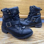 Hot Leathers BTL1004 Ladies 6-IN Black Lace-up Boots Buckle Strap Size 8 Pre-owned. Price: $49.55.