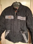 Firstgear Vintage 2000 Kilimanjaro Black Padded Motorcycle Jacket Large Pre-owned. Price: $90.00.