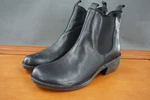 Fly London Meme Chelsea Boots Womens 10.5 Leather Block Heel Ankle Shoes Pull Pre-owned. Price: $79.94.