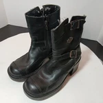 Harley Davidson Women's Size 6 Double Buckle Side Zip Gypsy Black Boots 85303 Pre-owned. Price: $49.99.