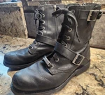 Harley-davidson Men's Black Leather Lace-up Zipper Motorcycle Boots Size 10.5 Pre-owned. Price: $49.99.