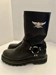 Harley Davidson Leather Side Zip Motorcycle Boots #85143 Men's Size 9.5 Pre-owned. Price: $125.00.