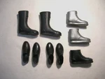 Vintage 1960S Gi Joe Lot Silver Boots Rubber Shoes Etc. !! Used. Price: $16.00.