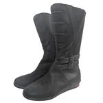 Icon Women's Sacred Motorcycle Riding Boots Black Leather Buckle Zip Size 8.5 Pre-owned. Price: $61.24.