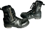 Xelement Mens Sz 11 Black Zip Up Leather Biker Motorcycle Military Boots Pre-owned. Price: $39.99.