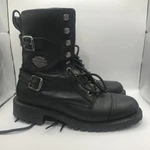Harley-davidson Balsa Women Sz 9M D83853 Black Stone Motorcycle Leather Boots Pre-owned. Price: $80.00.