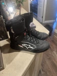 Alpinestars Faster Black Motorcycle Riding Shoes Boots 9 1/2 Eu Size 42.5 Pre-owned. Price: $200.00.