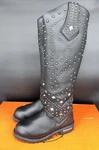 Size 10 Milwaukee Leather MBL9371 Womens Black 18 In Studded And Riveted Pre-owned. Price: $120.00.