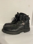 Harley Davidson 91017 Black Leather Lace-up Ankle Motorcycle Boots Men's Size Pre-owned. Price: $25.00.