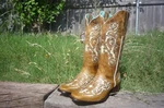 Women's Nib Joe Boots U.s. 7.5 - Mex. 24.5 Honey Sparkle Cowboy Fashion New. Price: $88.00.