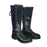 Milwaukee Riders Women Biker Long Boots With Purple Laces New. Price: $119.99.