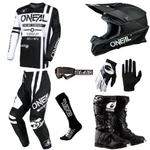Oneal Element Warhawk White Motocross Gear Jersey Pants Gloves Boots Helmet Set New. Price: $379.00.