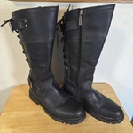 Harley Davidson Alexa Back Lace Leather Boots D85167 Biker Goth Women's Size 7.5 Pre-owned. Price: $70.00.