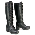 Milwaukee Leather 9442 Women Black Lace-up Tall Boots W/ Platform Heel & Studs New. Price: $92.99.