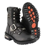 Milwaukee Leather MBL201 Women's Black Buckled Lace-up Motorcycle Boots New. Price: $129.99.